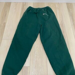 Vintage Large Green Champion Sweatpants 90s Cuffed Joggers